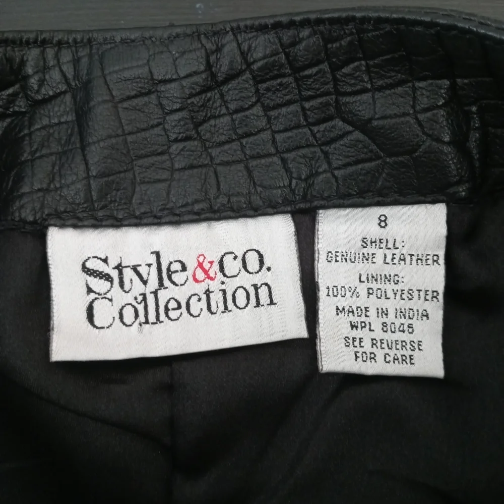 Style & Co. Collection‎ Genuine Leather Skirt